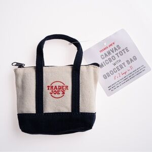 Trader Joe’s Canvas Micro Tote with Grocery Bag - Navy